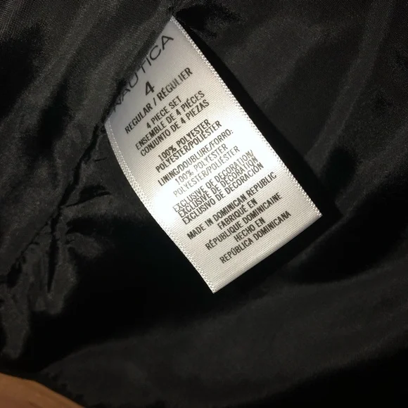 Tuxedo jacket black with white dress shirt size 4 Nautica